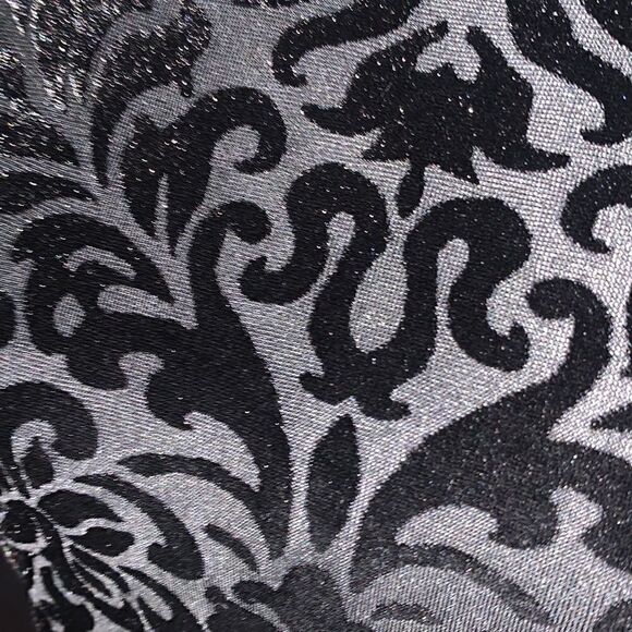 Adrienne vittadini black velvet & shear shift dress XS - Picture 4 of 9